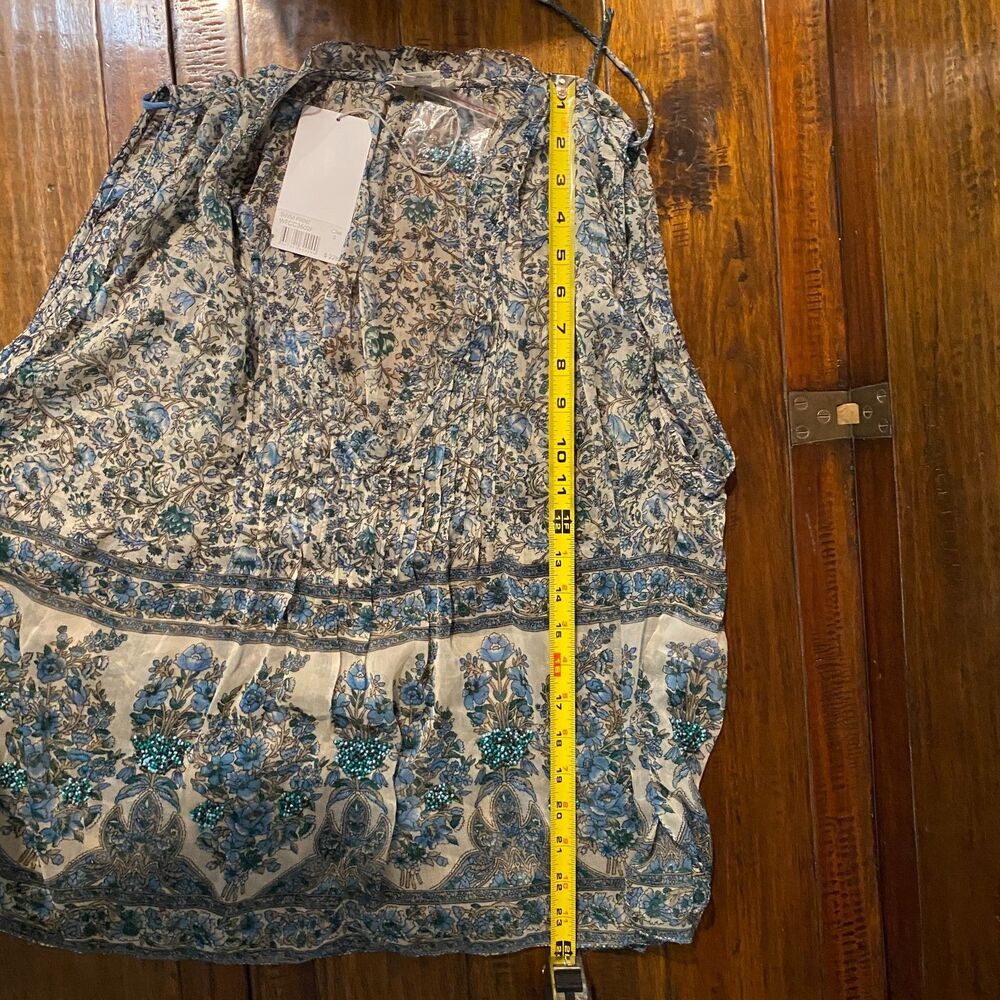 NWT Zadig & Voltaire Thym Print Paisley Embellished Top, Size Small - Picture 10 of 11